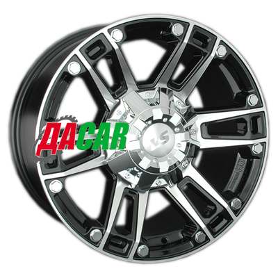 LS 558 8x17/6x139,7 ET35 D67,1 BKF (конус, Колпак+лого)