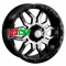 LS 1285 8x17/6x139,7 ET10 D110,5 BKF (конус, Колпак+лого)
