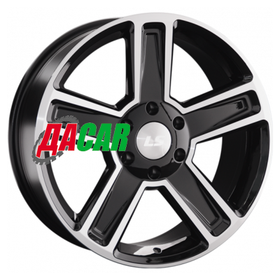 LS 1296 8x18/6x114,3 ET30 D67,1 BKF (конус, Колпак+лого)