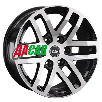 LS 1279 9x20/6x139,7 ET25 D106,1 BKF (конус, Колпак+лого)