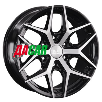 LS 1303 8x17/6x139,7 ET36 D100,1 BKF (конус, Колпак+лого)