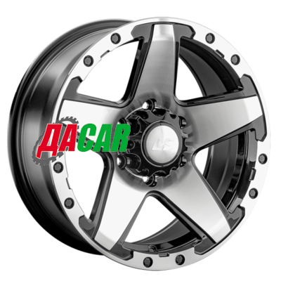 LS 1284 8x16/5x150 ET2 D110,1 BKF (конус, Колпак+лого)