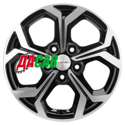 Khomen Wheels KHW1606 (Kaptur) 6,5x16/5x114,3 ET50 D66,1 Black-FP