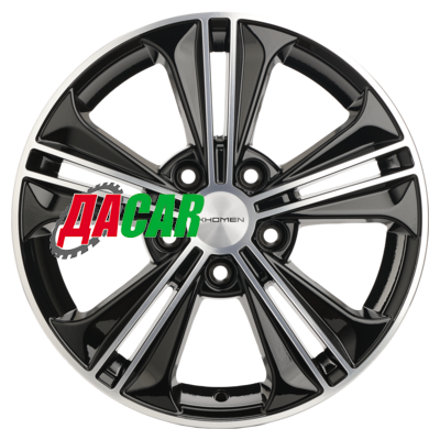 Khomen Wheels KHW1603 (Octavia) 6x16/5x112 ET48 D57,1 Black-FP