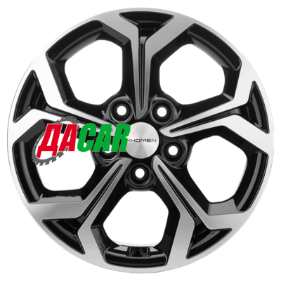Khomen Wheels KHW1606 (Ceed/Elantra) 6,5x16/5x114,3 ET50 D67,1 Black-FP