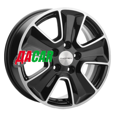 Khomen Wheels KHW1601 (Geely Atlas Pro) 6,5x16/5x114,3 ET45 D54,1 Black-FP