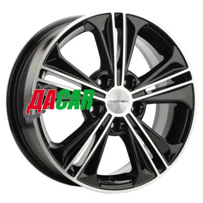 Khomen Wheels KHW1603 (Octavia) 6x16/5x112 ET48 D57,1 Black-FP