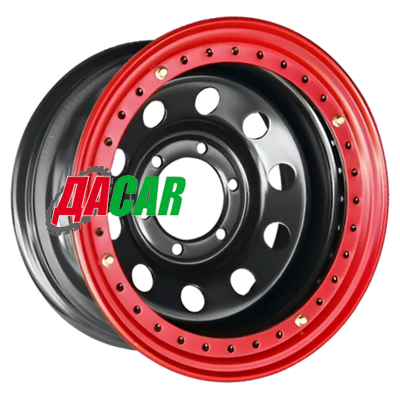 Off-Road Wheels УАЗ с бедлоком (красный) 10x15/5x139,7 ET-44 D110 Черный