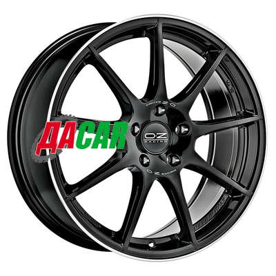 OZ Veloce GT 7,5x17/5x114,3 ET45 D75 Gloss Black Diamond Lip Silver Lettering