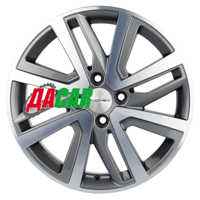 Khomen Wheels KHW1609 (Rio I/Solaris I) 6x16/4x100 ET48 D54,1 Gray-FP
