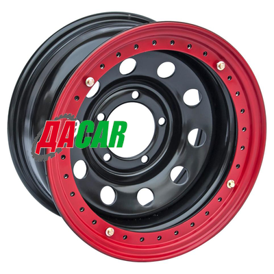 Off-Road Wheels УАЗ 10x16/5x139,7 ET-44 D110 черный с бедлоком (красный)